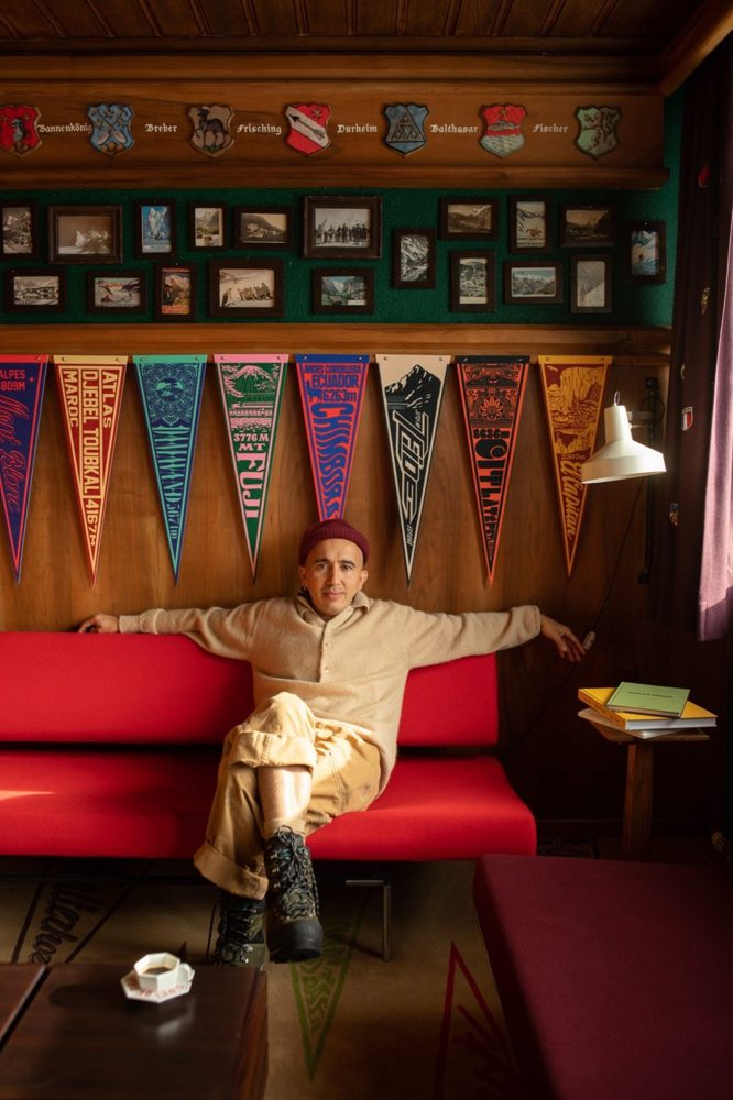 Pennant wall, reading room