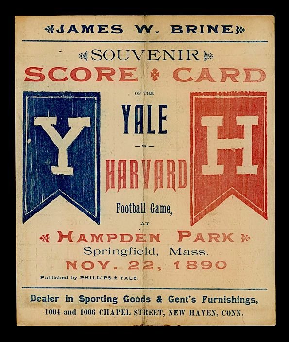 Souvenir score card, Y vs H banners